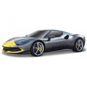 Image de Bburago Voiture Miniature de Collection 1/18 - FERRARI 296 GTB Assetto Fiorano 2022 - Silver / Yellow