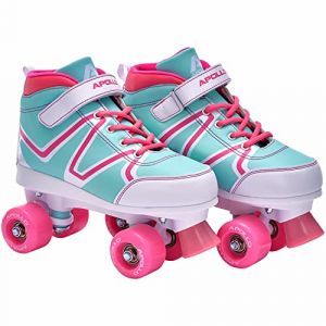 Apollo Patins &agrave; roulettes r&eacute;glables Candy &ndash; chaussures confort Soft Boots pour enfants et ados &ndash; Taille S - 31-34