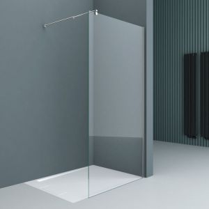 Paroi de douche à l'italienne 80cm pare-douche verre transparent de sécurité 8mm Bremen1 80x200cm stabilisateur rond - Tranparent - Sogood