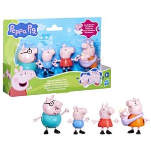 Peppa Pig Peppa et sa Famille de 5, Coffret de Figurines, Rose