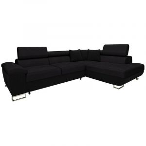 Canap&eacute; d'angle Comfivo 166, Uttario Velvet 2980 + Muna 14, Fonction de couchage, Bo&icirc;te de literie, 270x202x71cm, 0