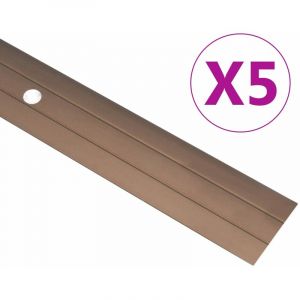 Image de VidaXL Profils de sol 5 pcs Aluminium 134 cm Marron