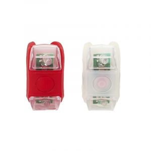 CMP Eclairage LED Avant et Arrière 4 Lumens pour Vélo Trotinette 4.3X2.5X2.5cm IPX4 Piles incluses