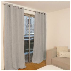 Secodir - ottawa - Rideau thermique occultant jacquard 140x260 cm Coloris - Perle