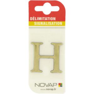 Novap Adhésif plastique en relief coloris or - H
