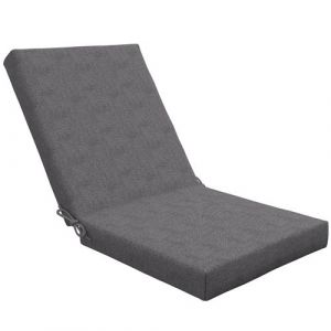 Image de Outsunny Lot de 2 coussins galettes de chaise de jardin - dim. 112L x 51l x &eacute;p. 8 cm - cordons attache - polyester d&eacute;perlant anthracite