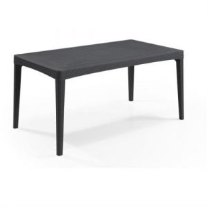 Keter Table de jardin rectangulaire graphite en résine 6 personnes Girona Allibert by KE