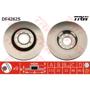 Trw DF4262S - Disque de frein Unitaire