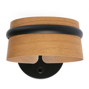 Image de Faro LOOP Applique murale - Noir et bois