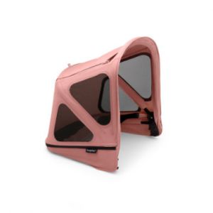 Bugaboo Capote &agrave; fen&ecirc;tres Donkey, extensible pour une couverture suppl&eacute;mentaire et une protection solaire optimale, hydrofuge, compatible avec toutes les poussettes Donkey, Morning Pink