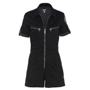 Schott Combishort l&eacute;g&egrave;re et badg&eacute;e Noir - Couleur Noir - Taille XS