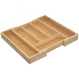 Range couverts extensible bois 6 compartiments