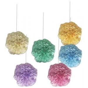 Ruedelafete P'tit Clown Re22650 - Lot De 6 Boules Pompon À Suspendre Multicolore