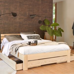 Drap housse matelas très épais percale bio Elise CAMIF Blanc 140 x 200 cm