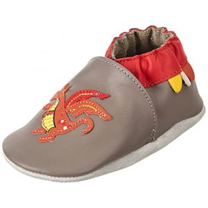 Robeez Chaussons Cuir Firetale Gris