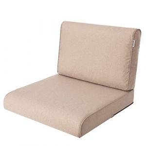 PillowPrim, Coussin de Chaise, pour Fauteuil en Rattan, Extérieur, de Palette, de Siège, Meubles en Rattan, Beige, 70 x 70 cm