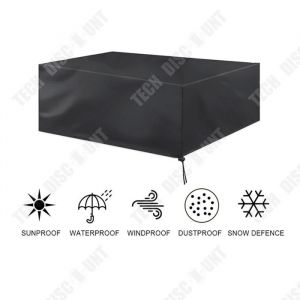 TD Housse imperméable Housse de protection solaire Protecteurs de table pour meubles de jardin 242x162x100 cm Tissu Oxford 420D