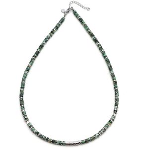 Collier 4mm Perles Heishi Turquoise Africaine Gili
