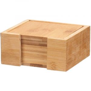 San Ignacio Set de 6 Dessous de Verre carrés en Bambou Support Collection Kinvara