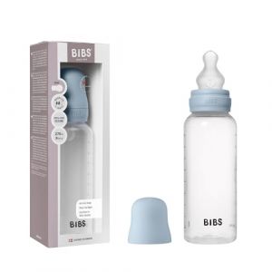 BIBS Biberon 270 ml en silicone bleu bébé - Taille 260ml-350ml