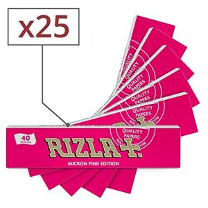 Papier &agrave; rouler slim rizla micron pink x 25