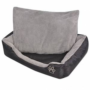 VidaXL Lit pour chiens avec coussin rembourré Taille XXL Noir