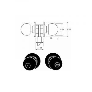 Image de Tesa Azbe - BOUTON SÉRIE 3903 UO LP