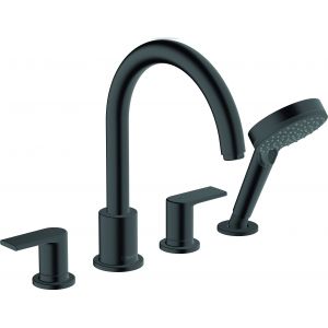 Image de Hansgrohe Vernis Blend Set de finition mélangeur 4 trous sur bord de baignoire, Noir mat (71456670)