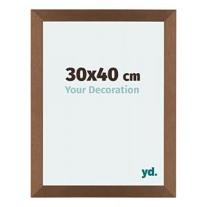 Image de Yd. - Your Decoration - 30x40 cm - Cadres Photo en mdf Avec Verre acrylique - Anti-Reflet - Excellente Qualité - Cuivre Décor - Cadre Decoration