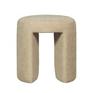 Made by Woood Pouf rond en tissu ø45cm - Beige