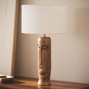 Lampe à Poser Bois Totem ILUZZIA Blanc