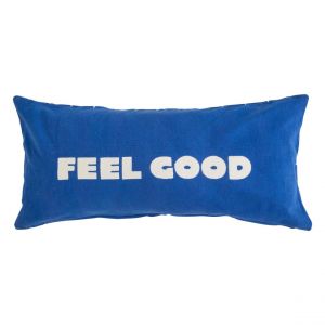 Coussin 35x75cm Flow-bleu indigo