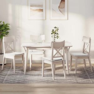 VidaXL Coussins De Si&egrave;ge 4 Pcs Blanc 40 X 40 X 3 Cm Tissu