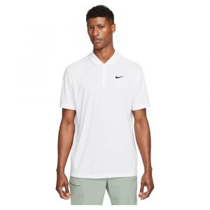 Nike Polo &agrave; Manches Courtes Court Dri Fit Solid M White / Black
