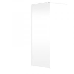 Paroi de douche &agrave; l'italienne - Blanc mat - Verre 6 mm - 120x200 cm - DAREN