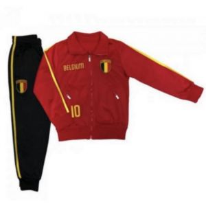 Jogging Football Veste +Pantalon De La Belgique Rouge (Taille 4 Ans,Couleur Rouge)