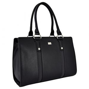 Image de David Jones Sac à Main Femme Cabas Fourre-Tout Grande Taille XL - Sac Fille Cours Travail Business Multicolore - Anse Longue Sac Epaule Bandoulière Cuir PU - Porte-Document Cartable - Noir