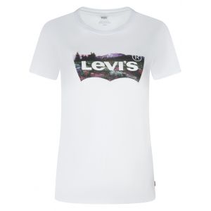 Levi's Shirt, The Perfect Tee Open Field Fill Batwing Bright White, S Femme
