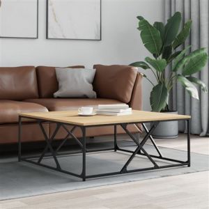 VidaXL Table Basse Chêne Sonoma 100x100x40 Cm Bois D'ingénierie