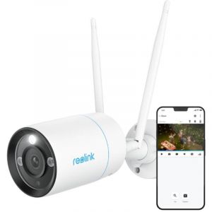 Reolink Caméra de Surveillance 4K 8MP 2,4 / 5GHz WiFi 6 Extérieure, Détection Humaine/Véhicule/Animal, Vision Nocturne Couleur, Audio Bidirectionnel, IP67