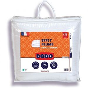 Dodo Couette Effet Plume 220 X 240 Cm 400 G/M&sup2; Blanc 100% Polyester
