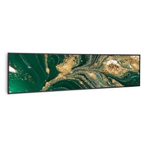 Klarstein Chauffage infrarouge Wonderwall Air Art Smart - Connecté - Motif : Vortex cadre noir - 120x 30cm - 350W