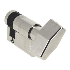 Heracles Demi-Cylindre europ&eacute;en &agrave; bouton nickel&eacute; type 5G B30 x 10 mm - C100B110