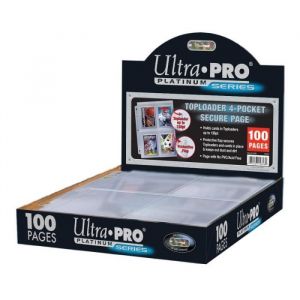 Ultra Pro 100 feuilles de classeur : Secure Platinum 4 cases pour Toploader