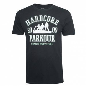 LE BUREAU Hardcore Parkour Hommes T-shirt UNMTS033BLK