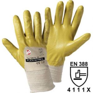 Image de Worky Gants de protection 1496 Coton avec revêtement caoutchouc nitrile EN 388 RISQUES MECANIQUES 4111 Taille 9 (L)