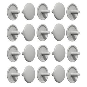 Cyclingcolors 20x cache vis plastique gris clair RAL 7035 cruciforme pozidrive PZ2 universel bouchon capuchon protection trou