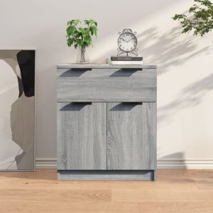 VidaXL Buffet 60x30x70 cm Bois d'Ingénierie Sonoma Gris - Gris