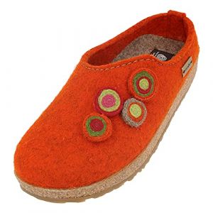 Haflinger Kanon 731023, Chaussons Femme - Orange-TR-AA, 36 EU