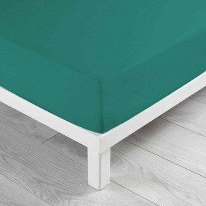 Drap housse coton bio (180 cm) Biolina Vert émeraude